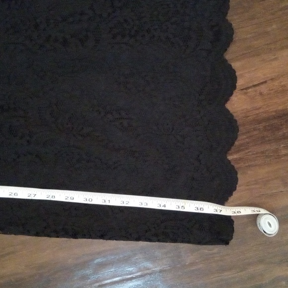 Betsy Johnson Ivory and Black Lace Dress with Collar Size 14 - Picture 10 of 12